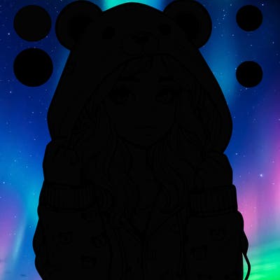 realistic girl in a animal pjs hoodie