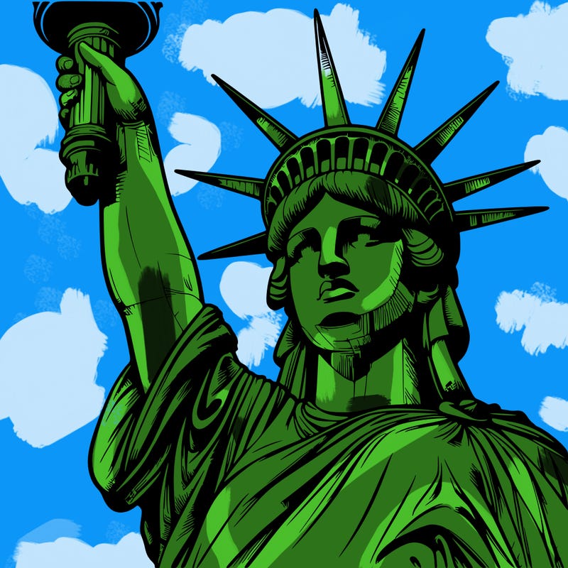 realistic statue of liberty