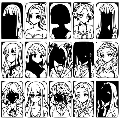 girls that look diffrent anime
