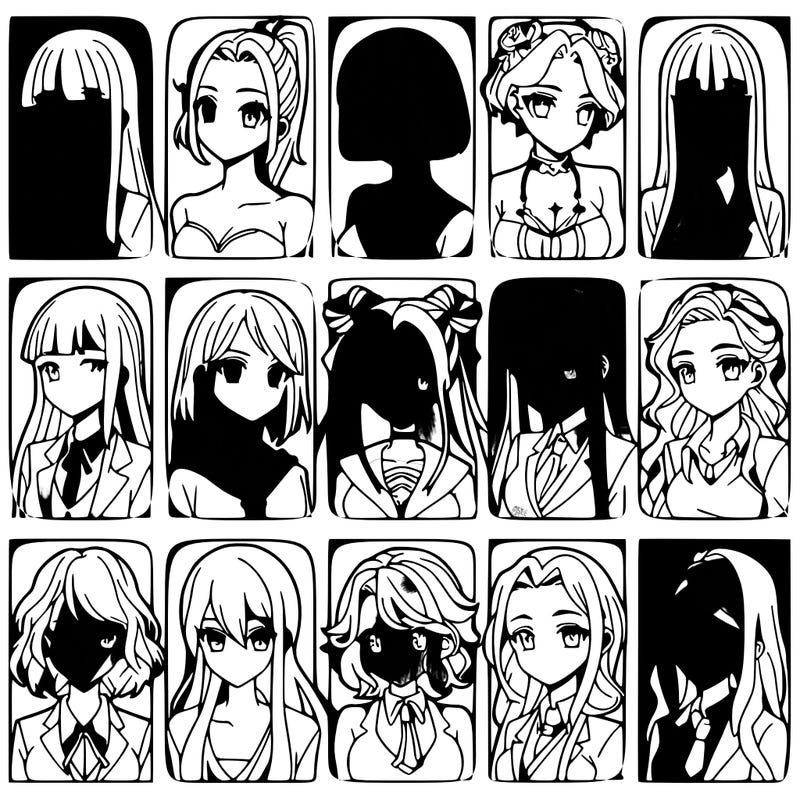 girls that look diffrent anime