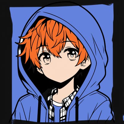 anime boy with a hoddie