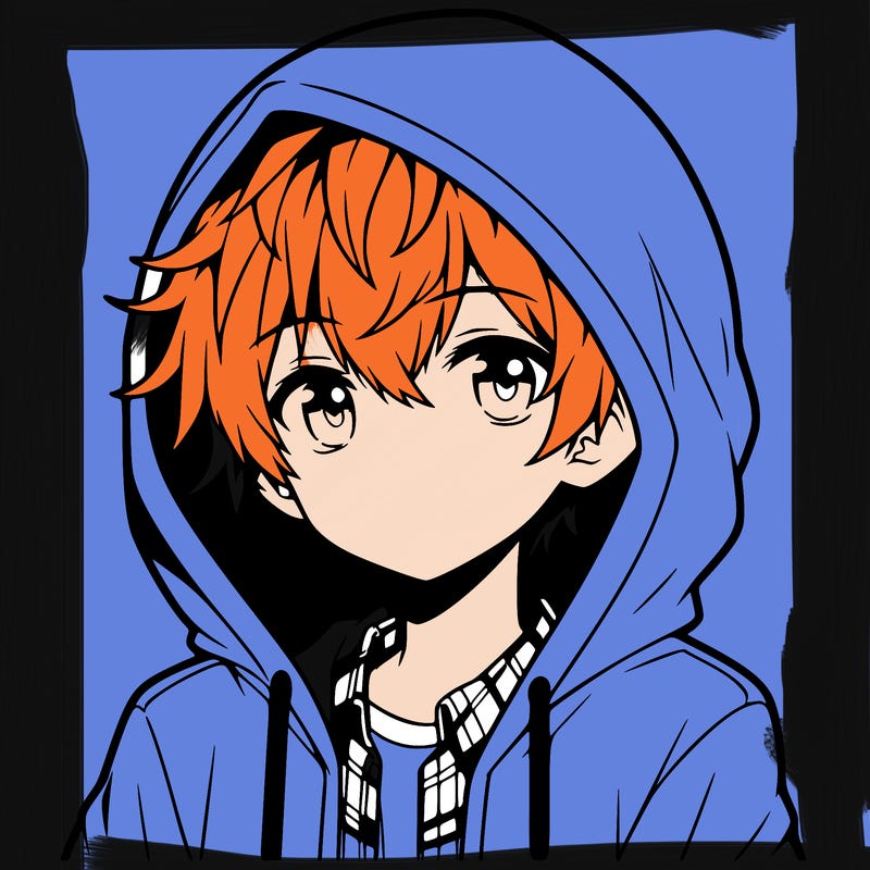 anime boy with a hoddie