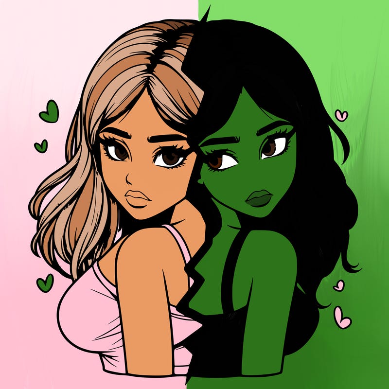 realistic girl split