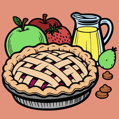 a pie of food