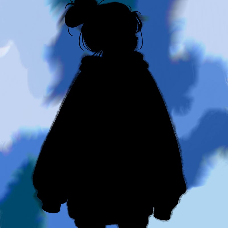 realistic girl with a oversized sweatshirt on and a bun