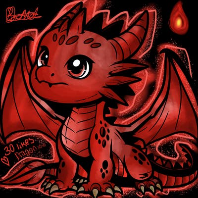 fierce baby night dragon