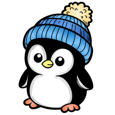 penguin wearing a hat