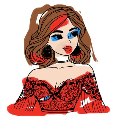 beautiful latina in lace swim suit