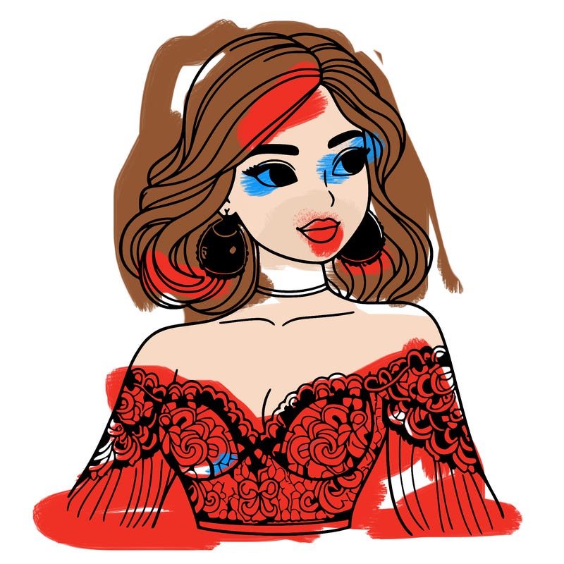 beautiful latina in lace swim suit