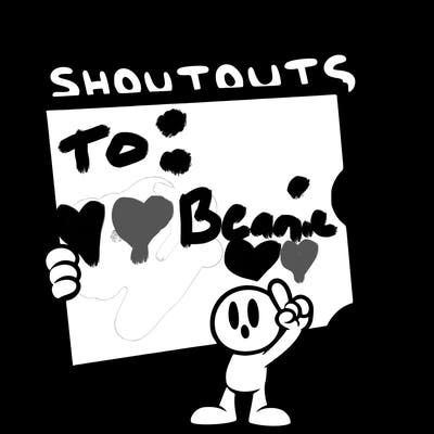 blank canvas that says above it shoutouts