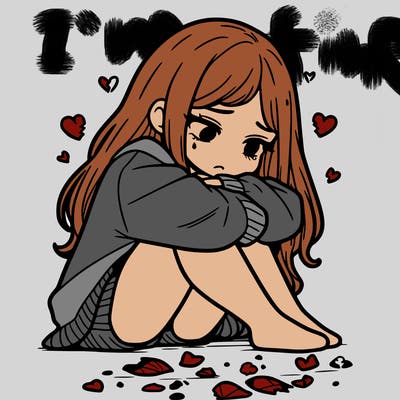 a girl after a breakup