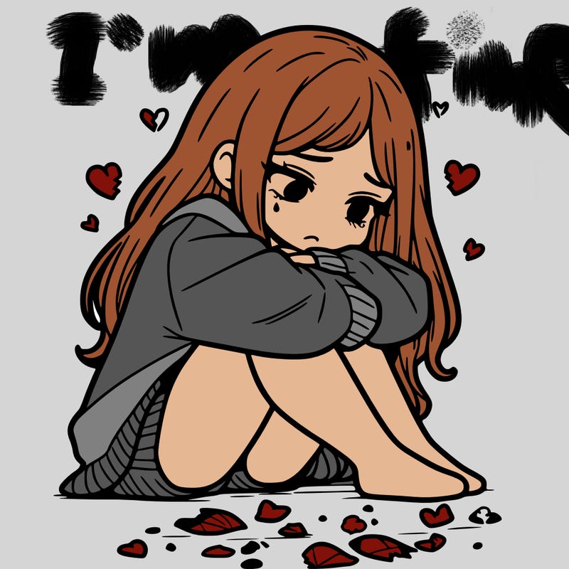 a girl after a breakup