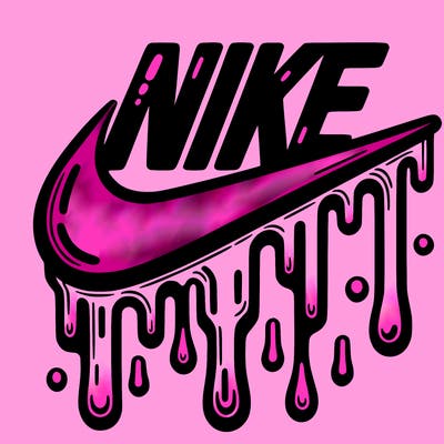 dripping nike logo