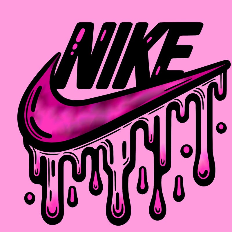 dripping nike logo