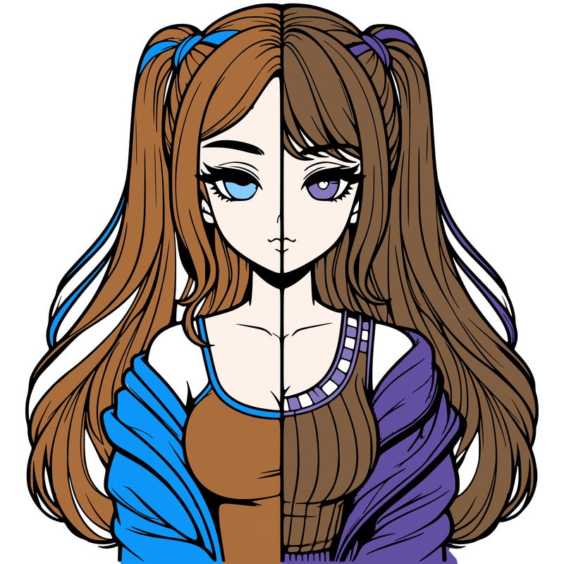 realistic girl split