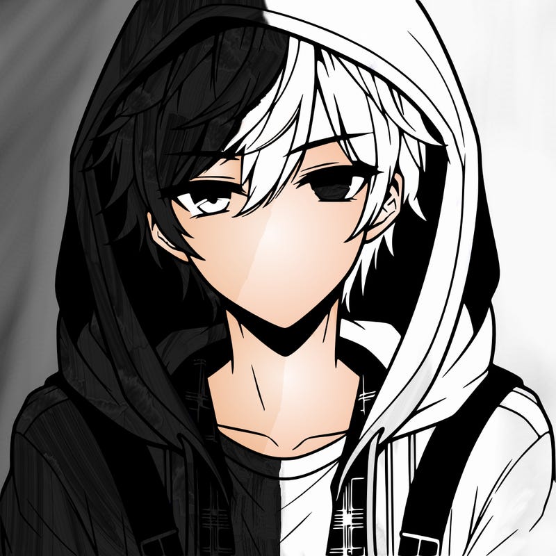 hot anime boy in hoodie