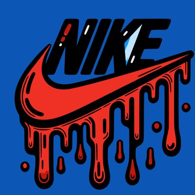 dripping nike logo