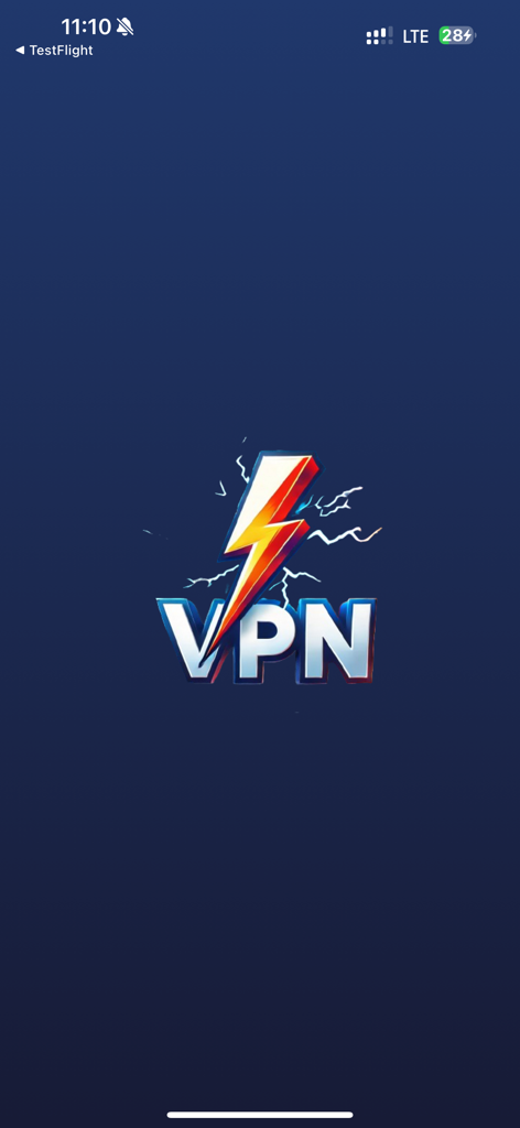 VPN France - Logo de l'application VPN France avec un éclair et du texte 3D sur fond bleu