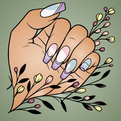 nails with french tip