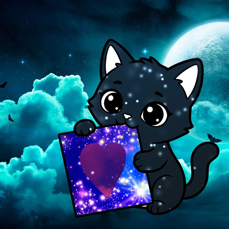 a small cat with a blank sheet of paper in its hand. the cat is sooooooo cute!