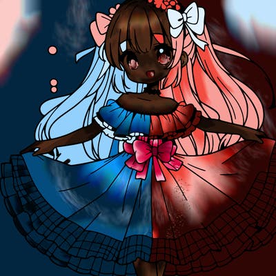 anime girl with dress