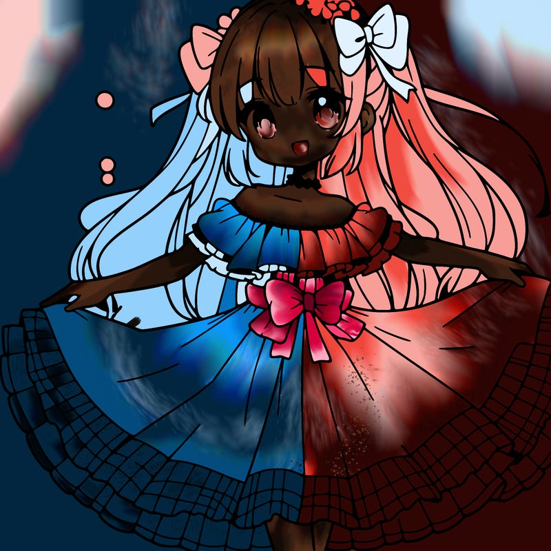 anime girl with dress