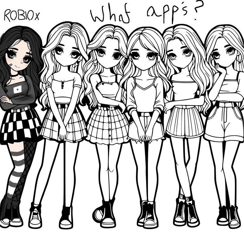 a group of girls realistic