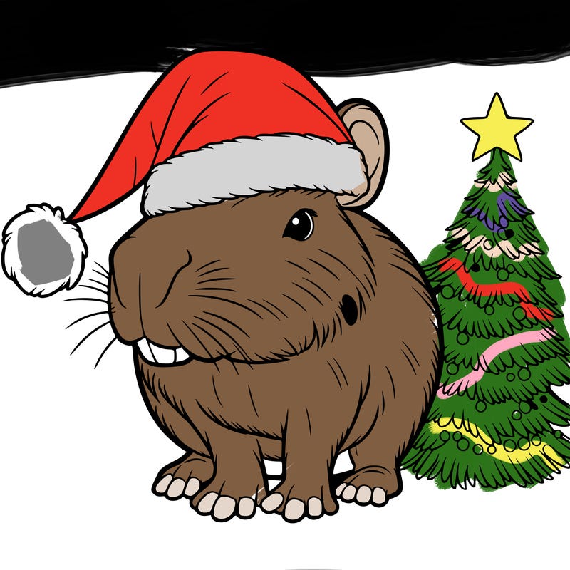 christmas capybara