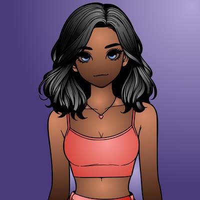 realistic girl with crop top