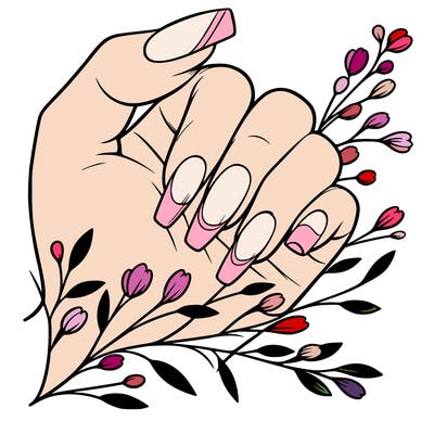 nails with french tip