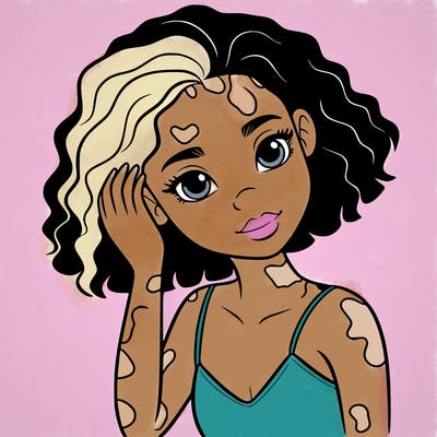 vitiligo black girl