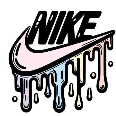 dripping nike logo