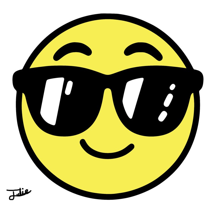 emoji with sunglasses