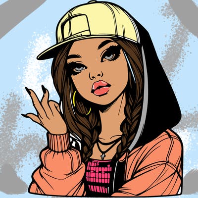 realistic hip hop girl