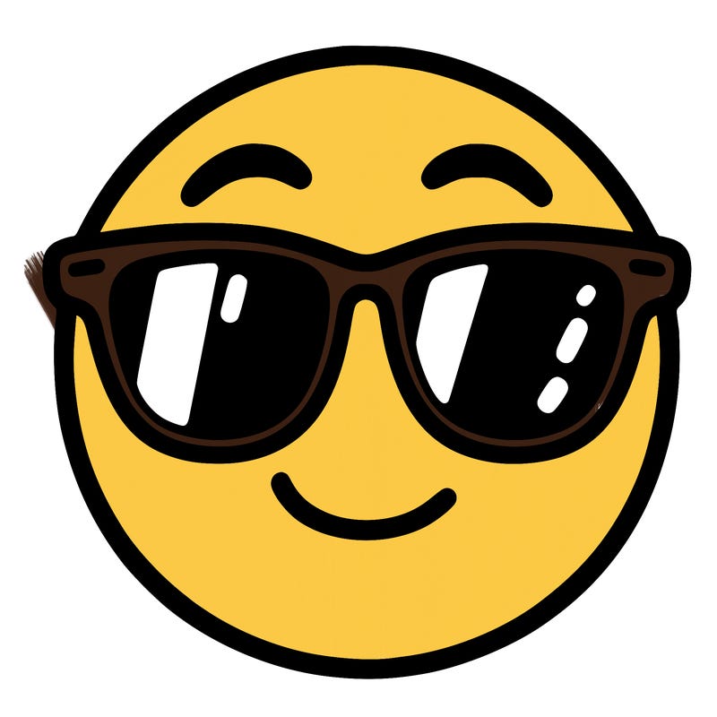 emoji with sunglasses