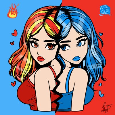 realistic girl split