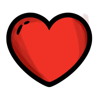a blank heart