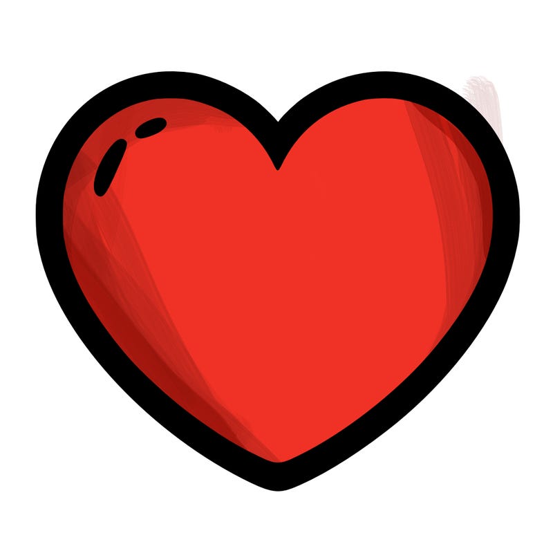 a blank heart