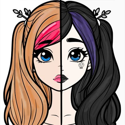 realistic girl split