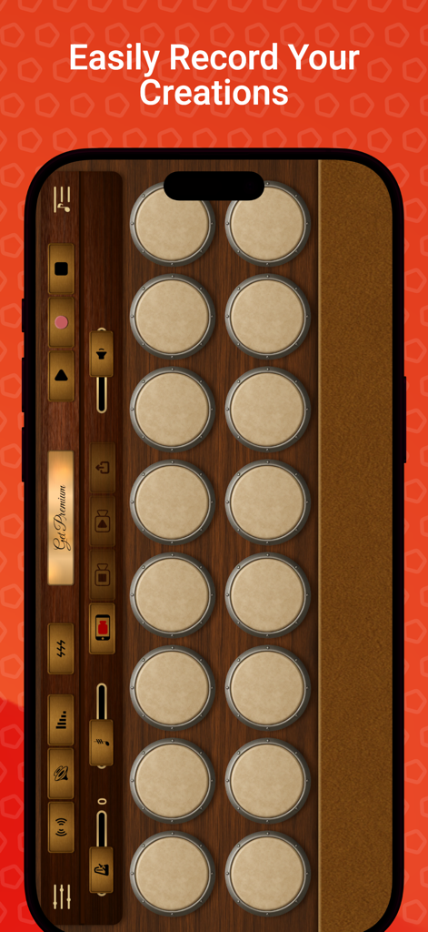 Darbuka - Darbuka app interface showing drum pads and recording controls.