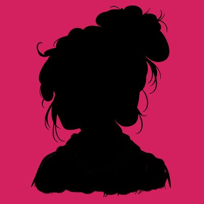 realistic teenage girl with a messy bun