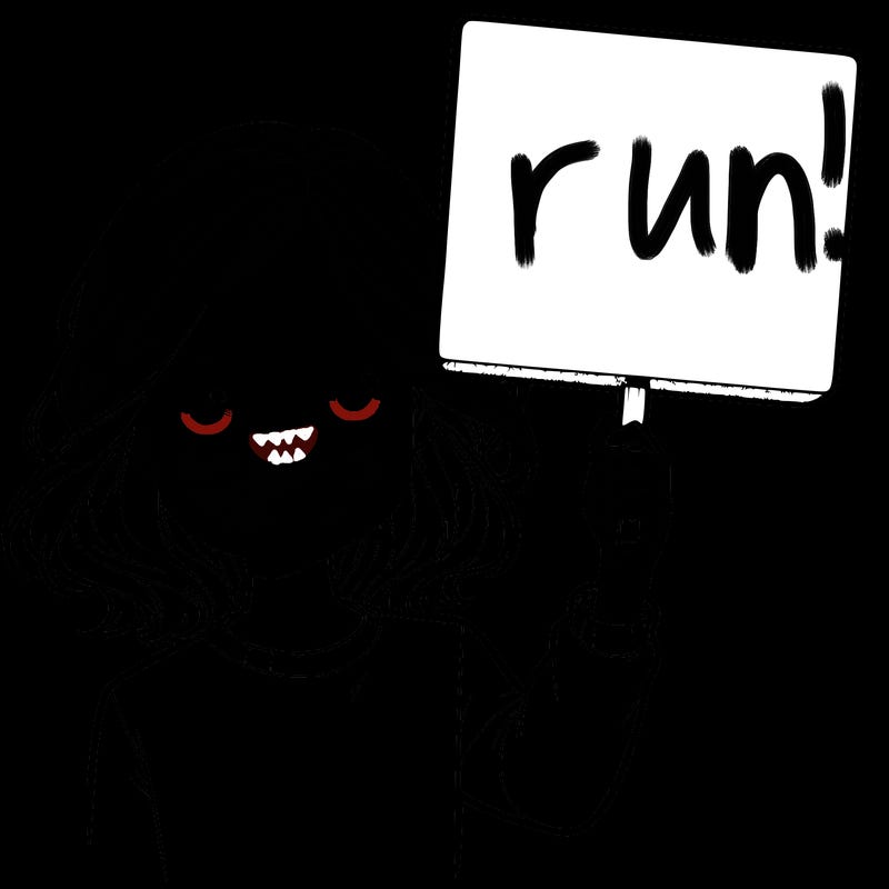 realistic girl holding up a sign