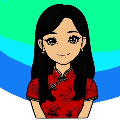 realistic asian girl wearing qipao