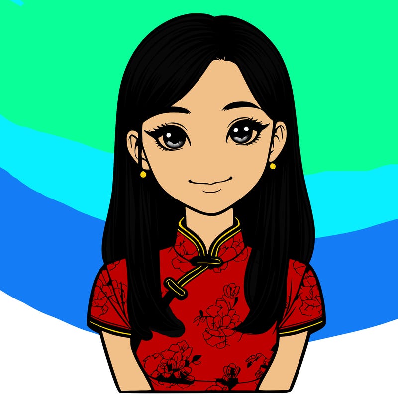 realistic asian girl wearing qipao