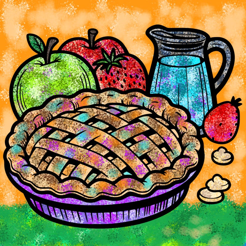 a pie of food