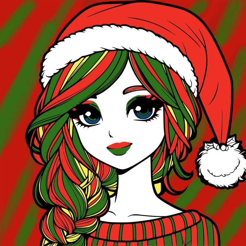 christmas girl realistic