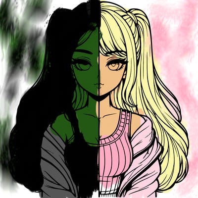 realistic girl split