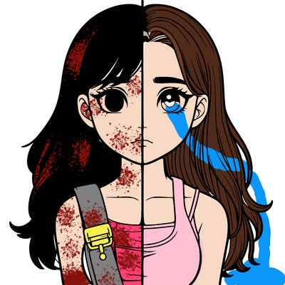 realistic girl split