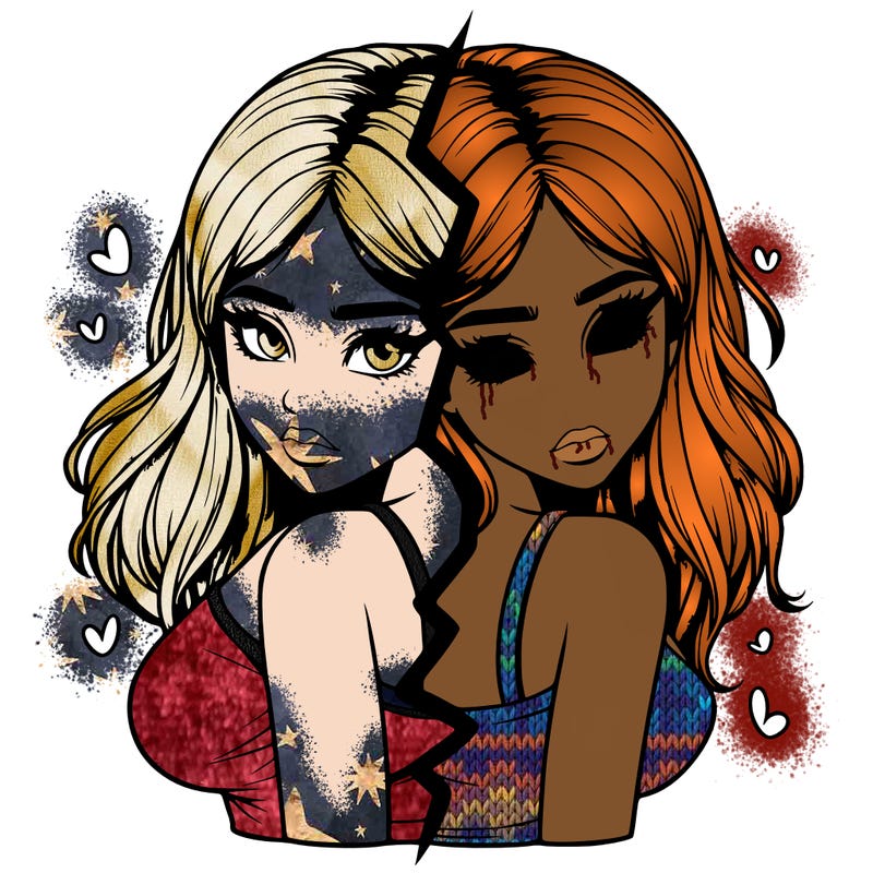 realistic girl split