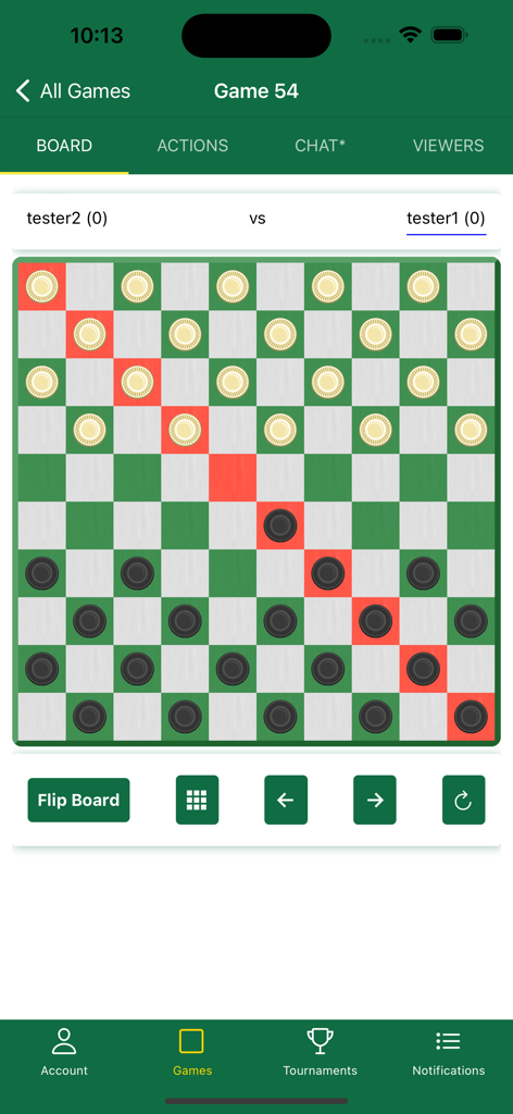 AfroDraught - A 10x10 African draughts board in the AfroDraught mobile game app